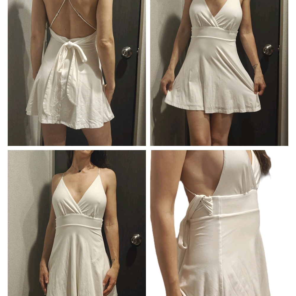 Elegant White Sleeveless Dress